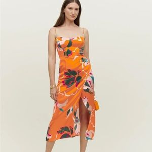 Reformation Marguerite Silk Dress in Electra